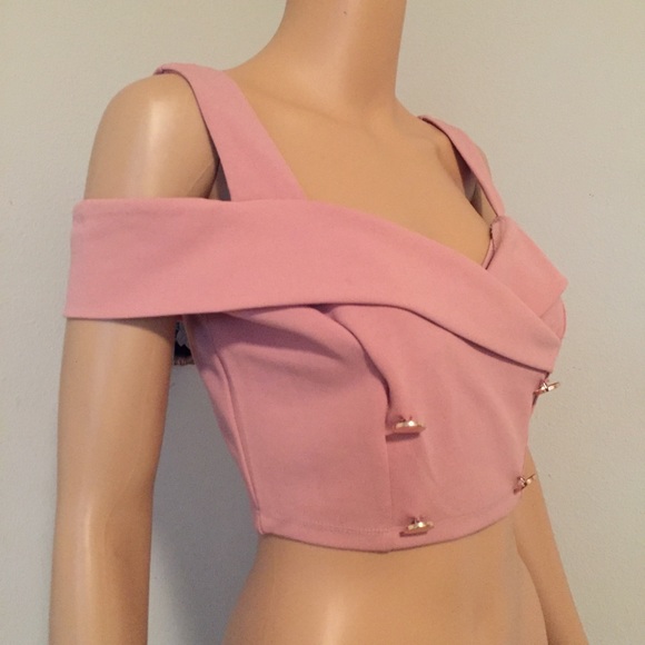 Symphony Cold Shoulder crop Top - Picture 4 of 10